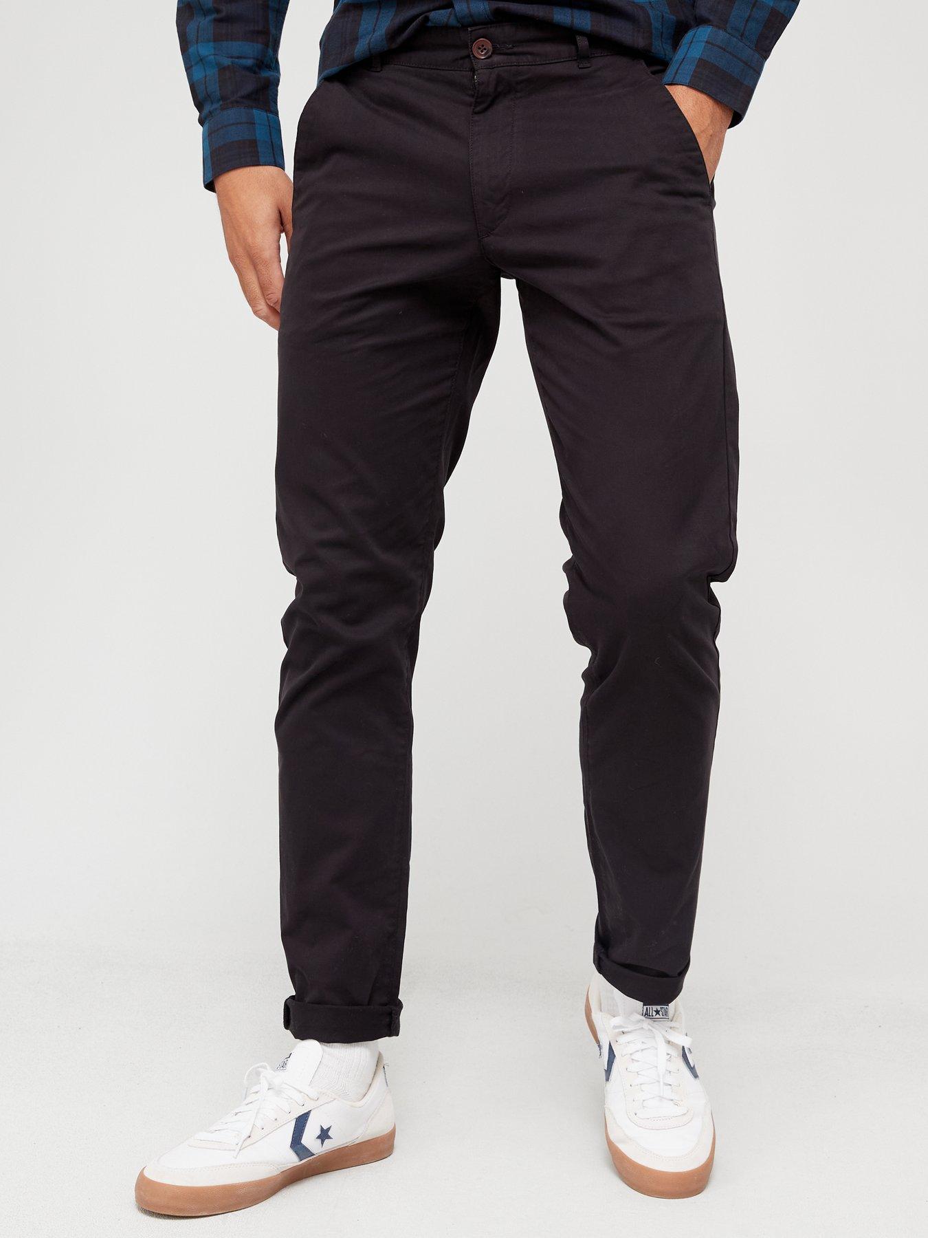 Mens black chinos store sale