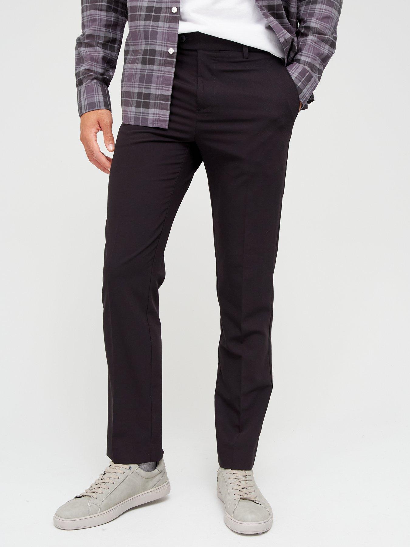 Regular Fit Trousers, Black