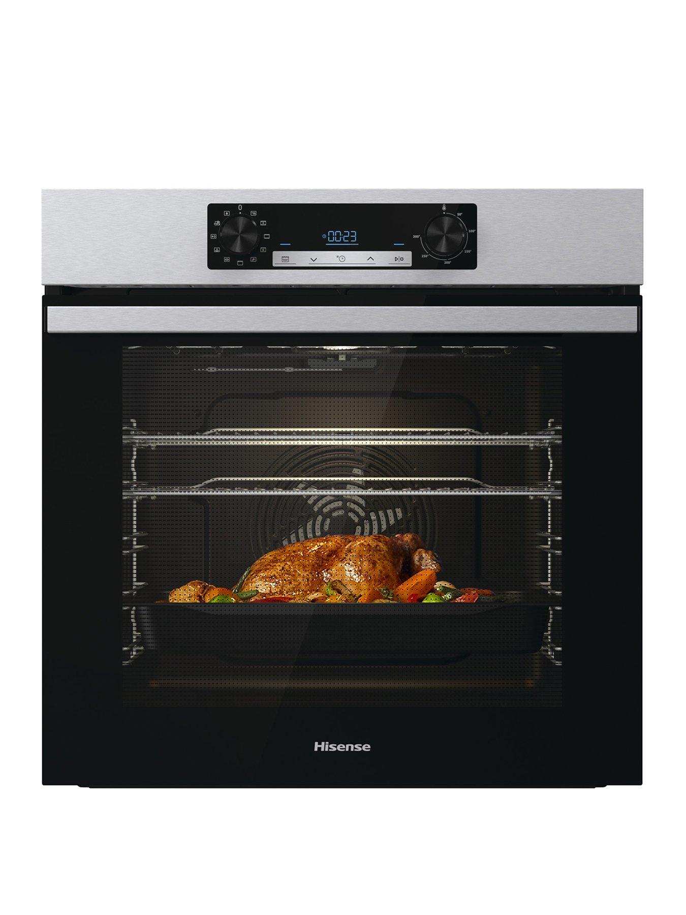 Image 1 of 7 of Hisense BI62212AXUK, Single Oven, 77L with Steam Clean Function&nbsp;- Stainless Steel