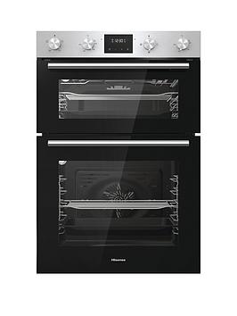 Product photograph of Hisense Bid95211xuk Built-in Double Oven - Stainless Steel from very.co.uk
