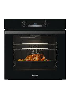 Product photograph of Hisense Bi62212abuk Single Oven 77l With Steam Clean Function- Black from very.co.uk