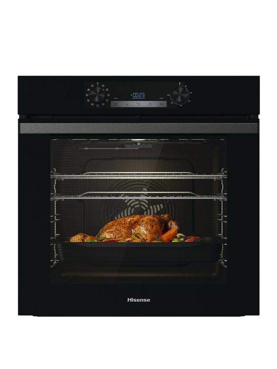 front image of hisense-bi62212abuk-single-oven-77l-with-steam-clean-function--black