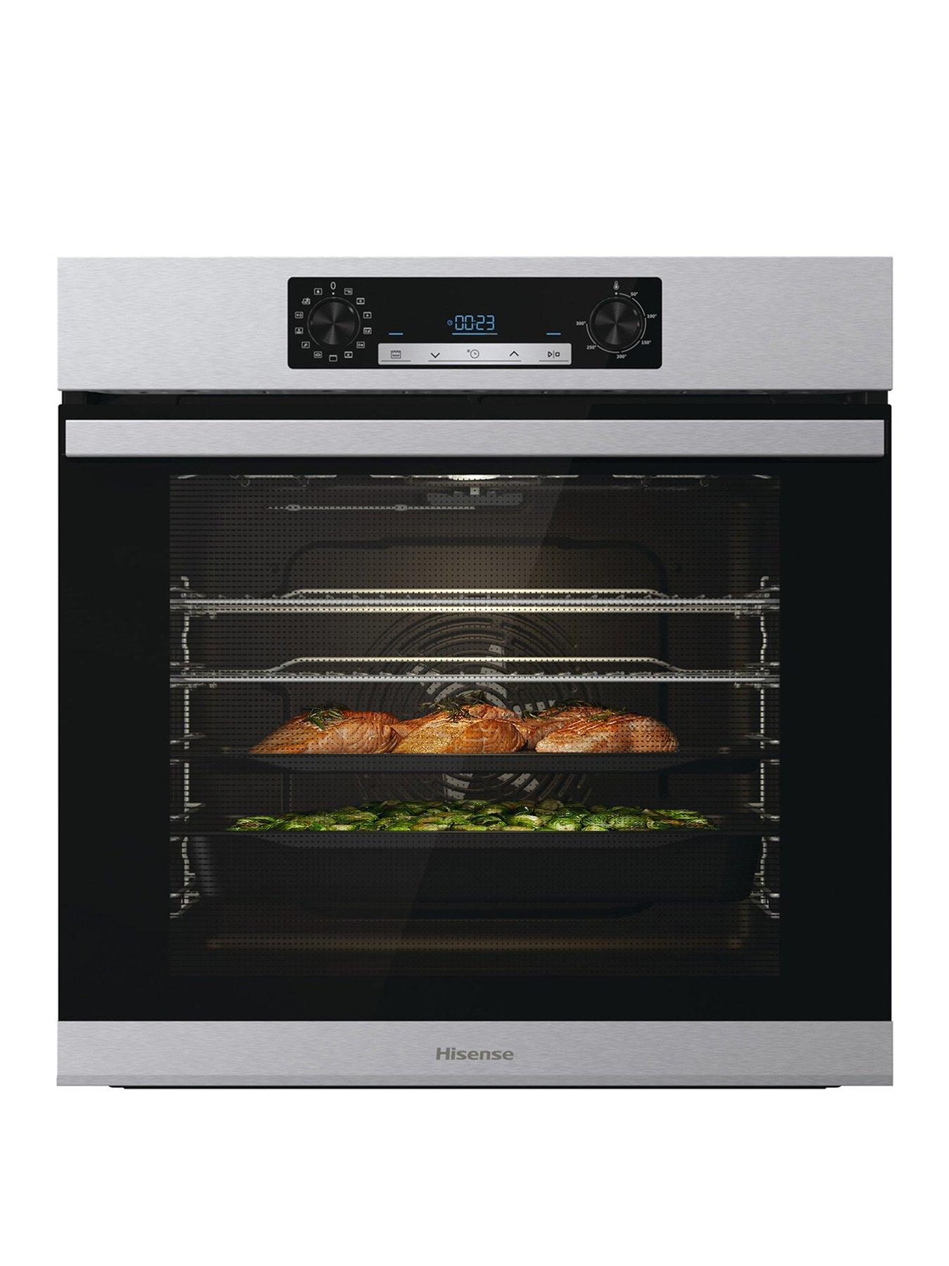 undefined BSA65222AXUK 77-Litre Single Electric Oven with Steam Bake Function - Stainless Steel