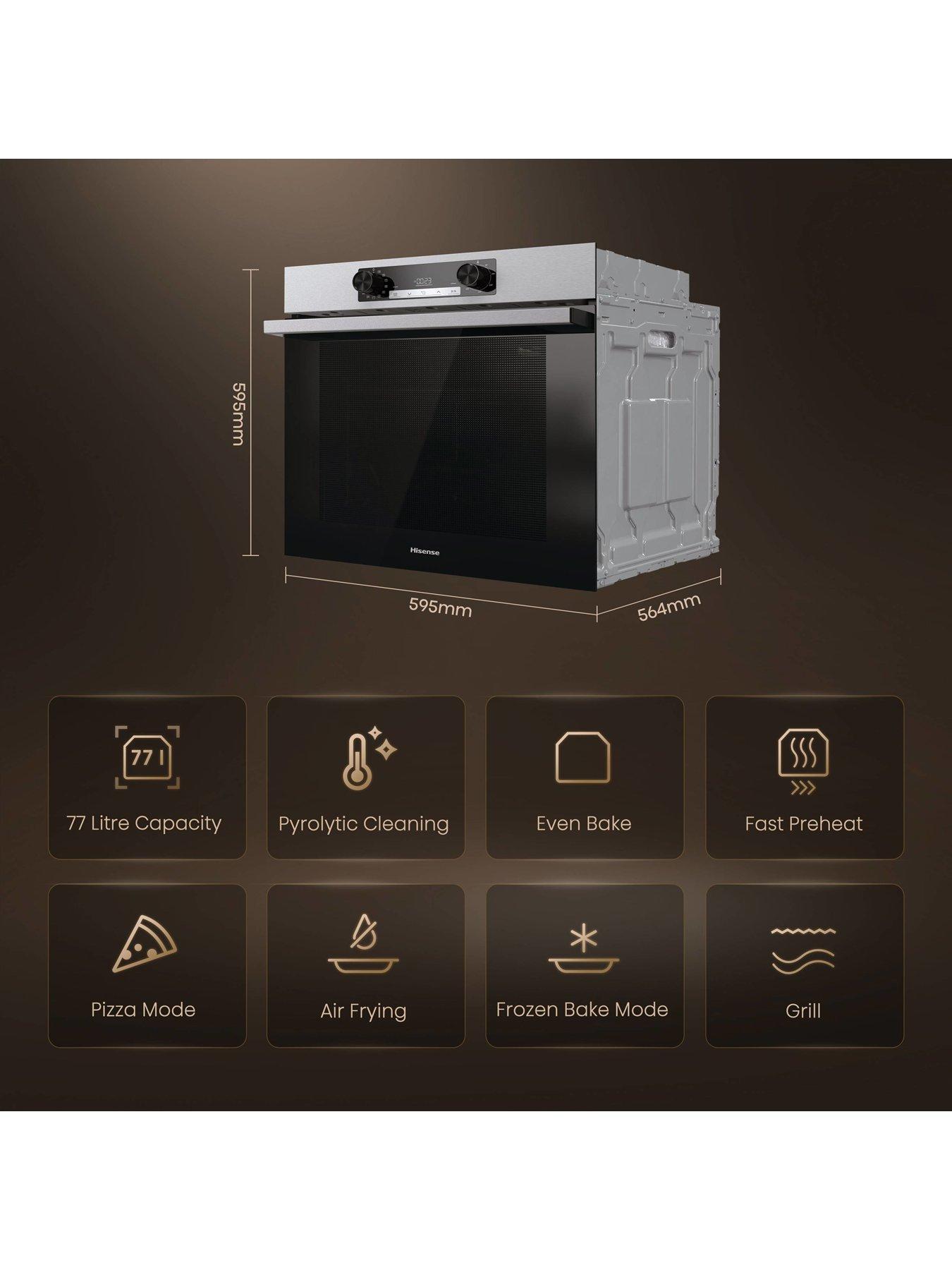 Image 2 of 7 of Hisense BI64211PX, 77L Pyrolytic Single Oven&nbsp;- Stainless Steel