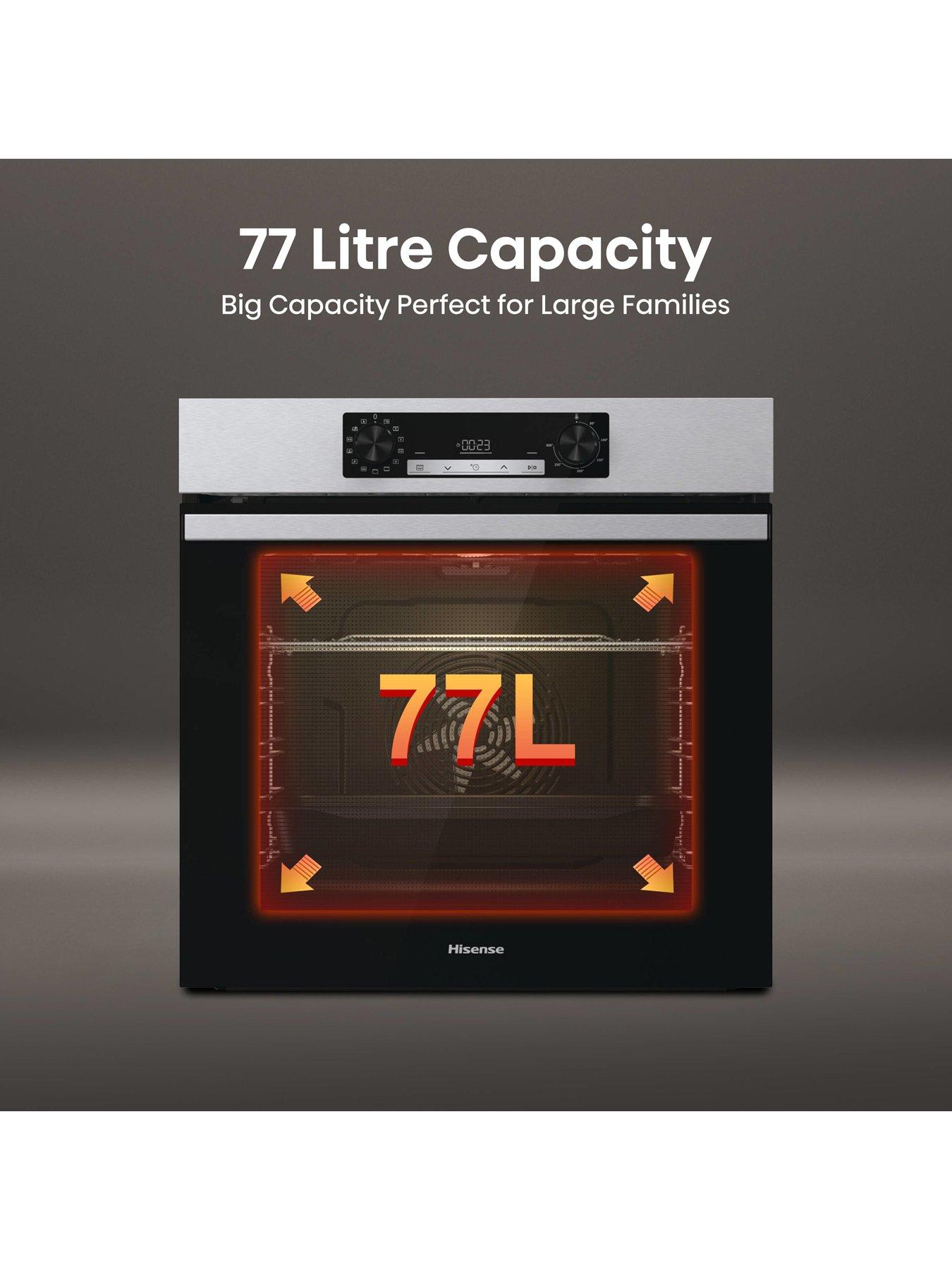 Image 3 of 7 of Hisense BI64211PX, 77L Pyrolytic Single Oven&nbsp;- Stainless Steel