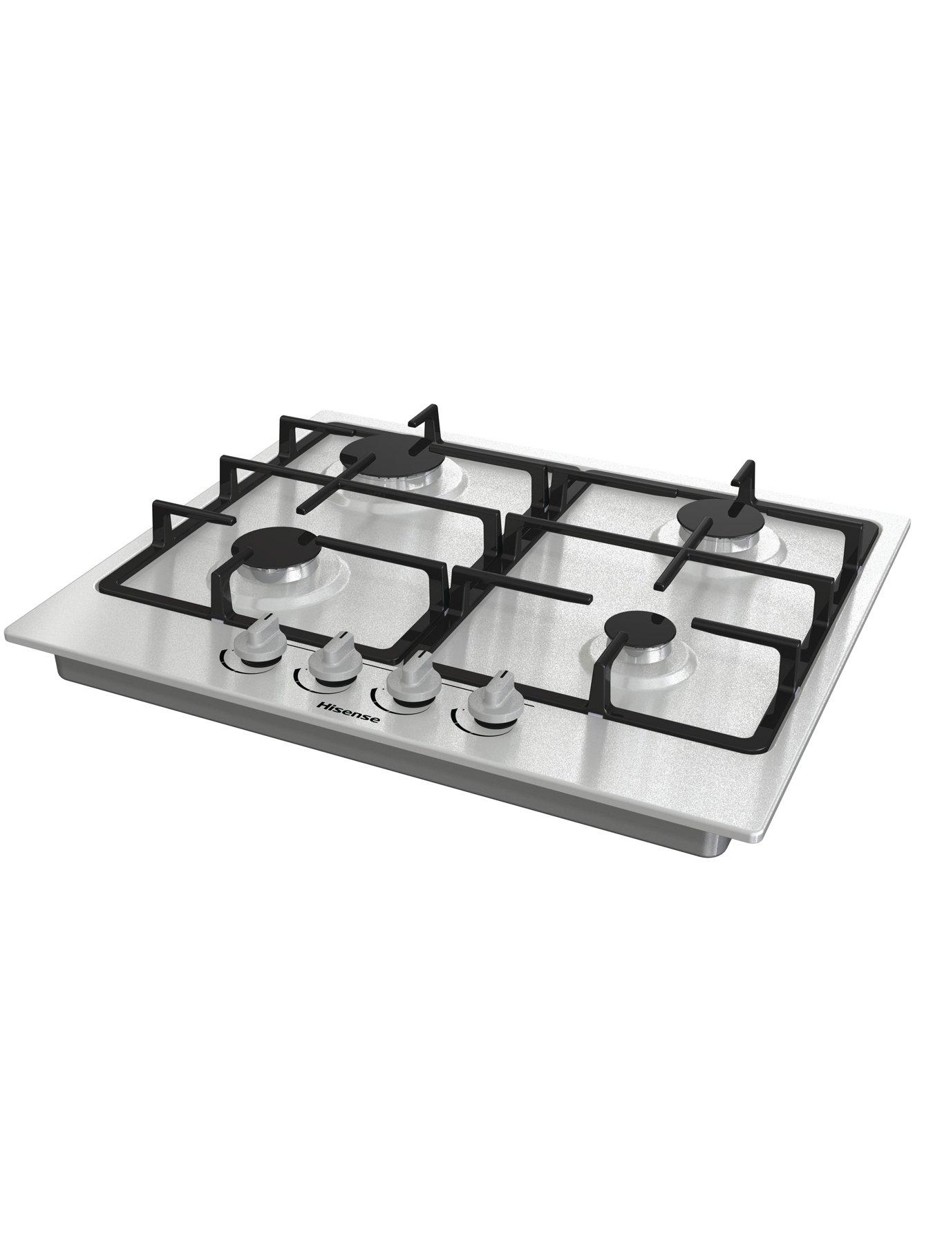 Image 3 of 7 of Hisense GM643XF Gas Hob with 4 Cooking Zones,&nbsp;60cm Width,&nbsp;Cast Iron Grills&nbsp;- Stainless Steel