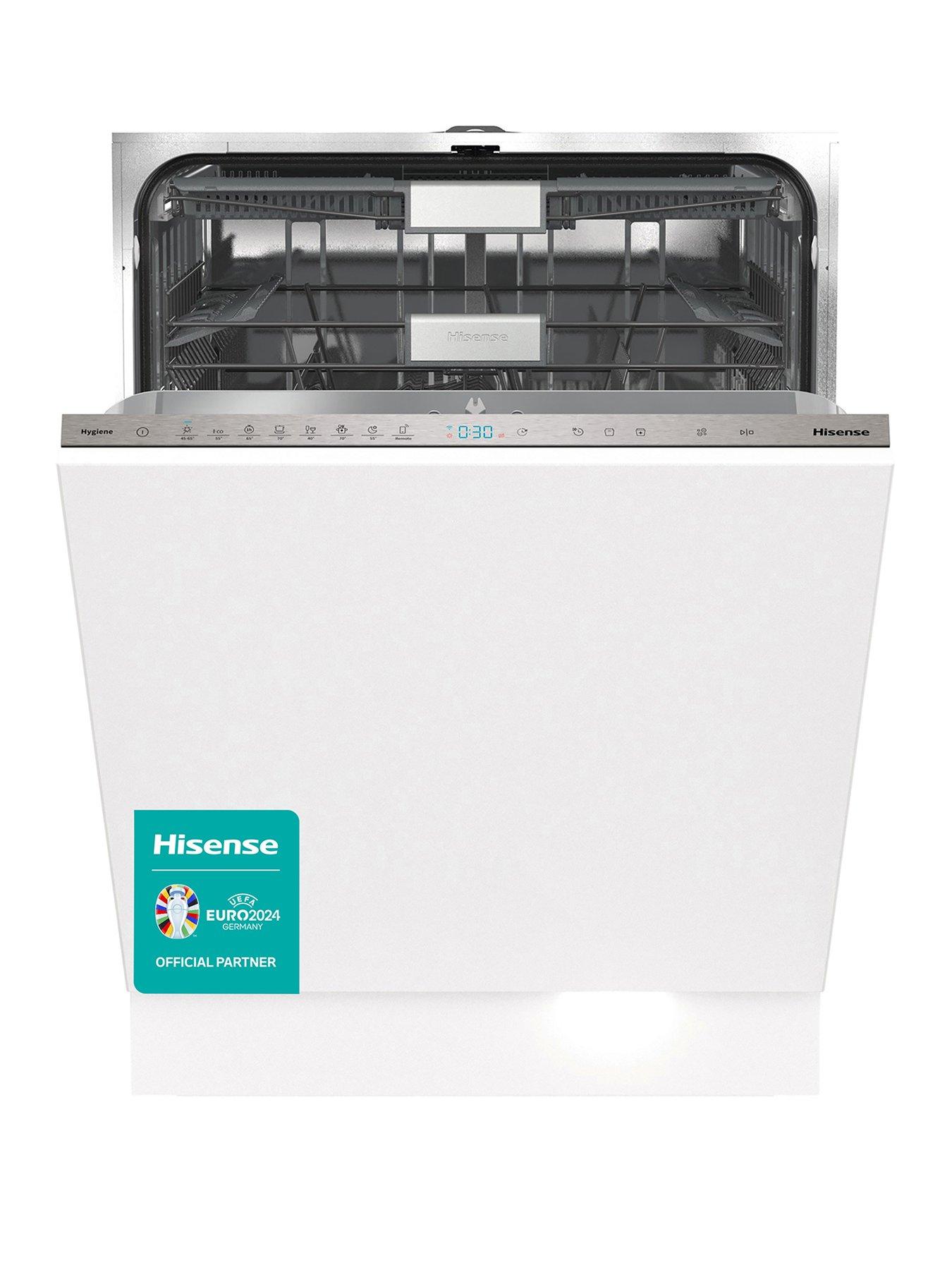 Product photograph of Hisense Hv693c60uk 16- Place Integrated Dishwasher With Invertor End Light And Ion Technology from very.co.uk