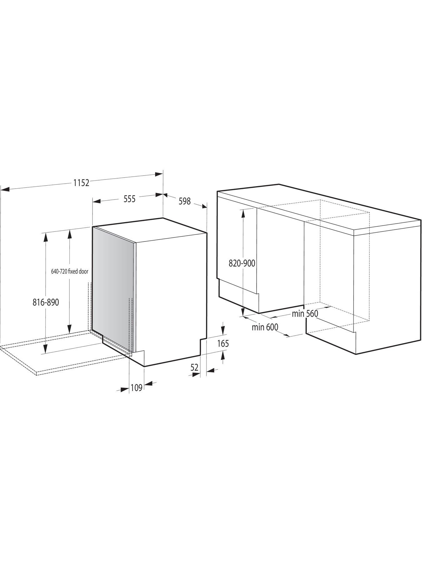 Image 5 of 8 of Hisense HV693C60UK 16- Place Integrated Dishwasher with Invertor, End Light and Ion Technology