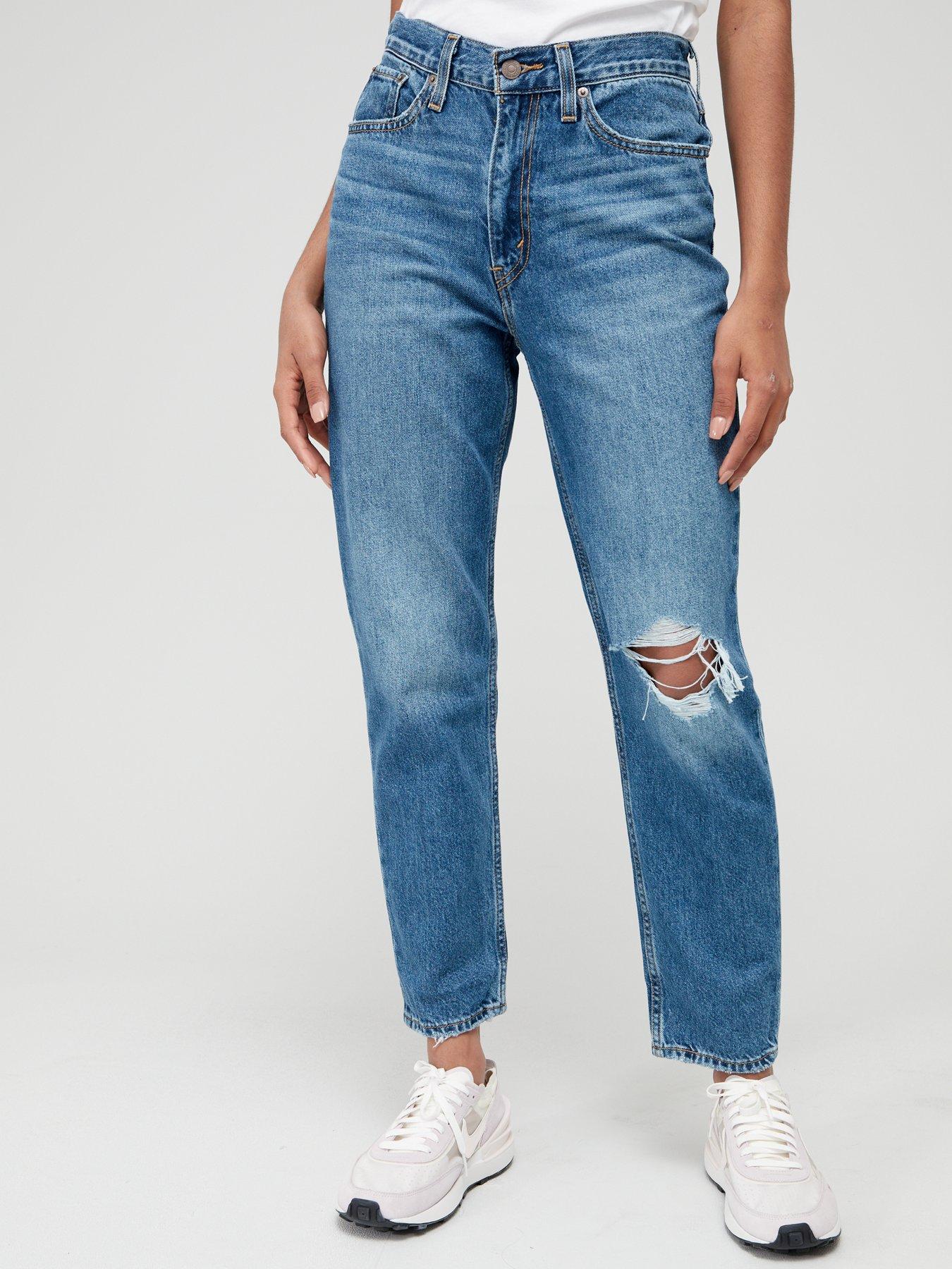 Levi's® 80S MOM - Jeans Tapered Fit - medium indigo worn in/blue denim 