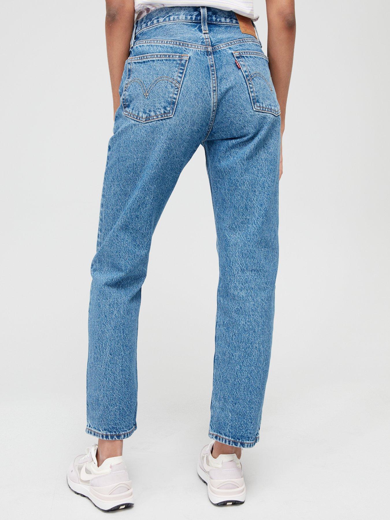 Levi's 501® Crop Straight Leg Jean - Medium Indigo Worn In 