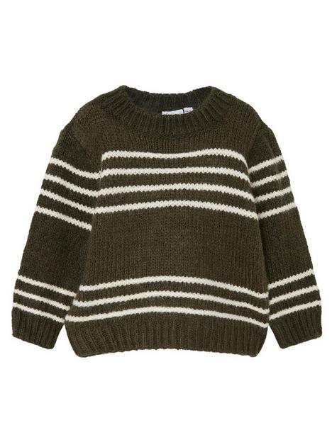 name-it-mini-boys-stripe-knitted-jumper-rosin