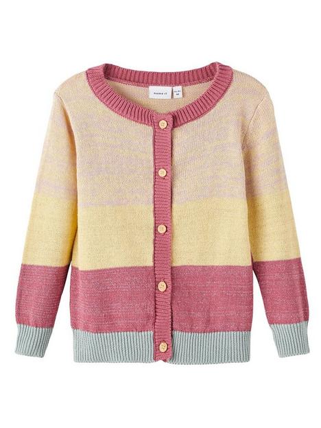 name-it-mini-girls-colour-block-knitted-cardigan-blue-surf