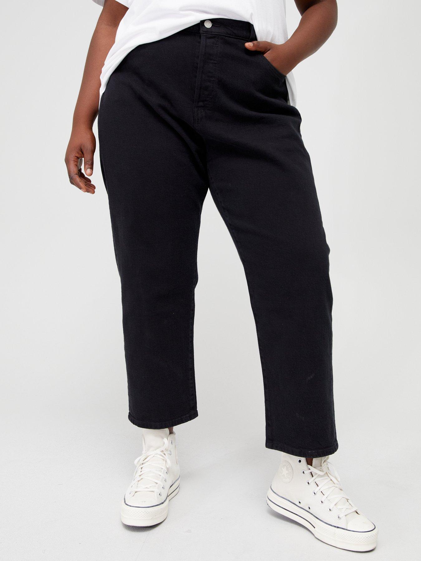 Women's plus size cropped jeans hot sale