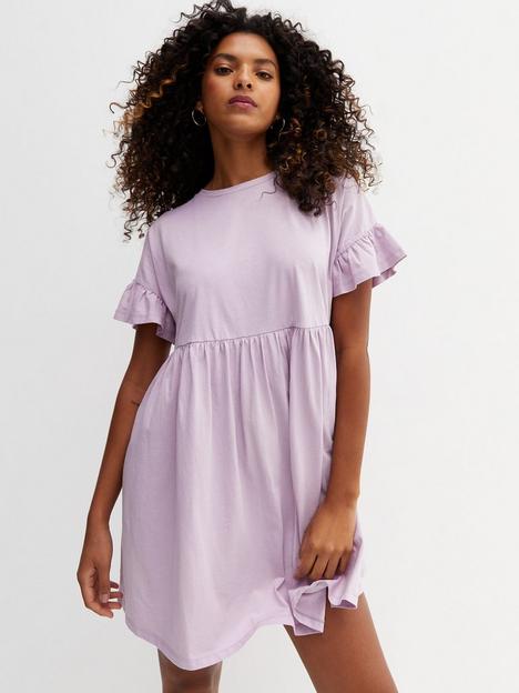new-look-lilac-frill-mini-smock-dress