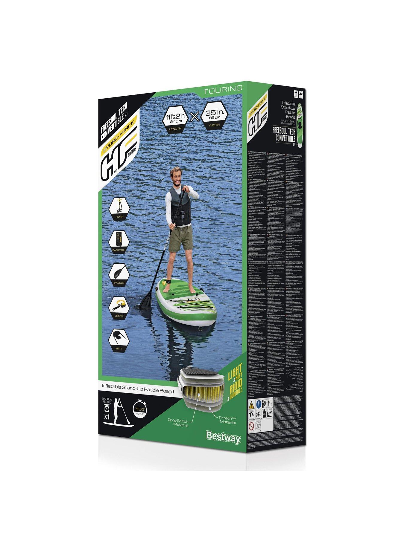 Image 7 of 7 of Bestway Hydro-Force Freesoul Tech SUP Inflatable Convertible Stand-Up Paddleboard and Kayak Set 11ft 2