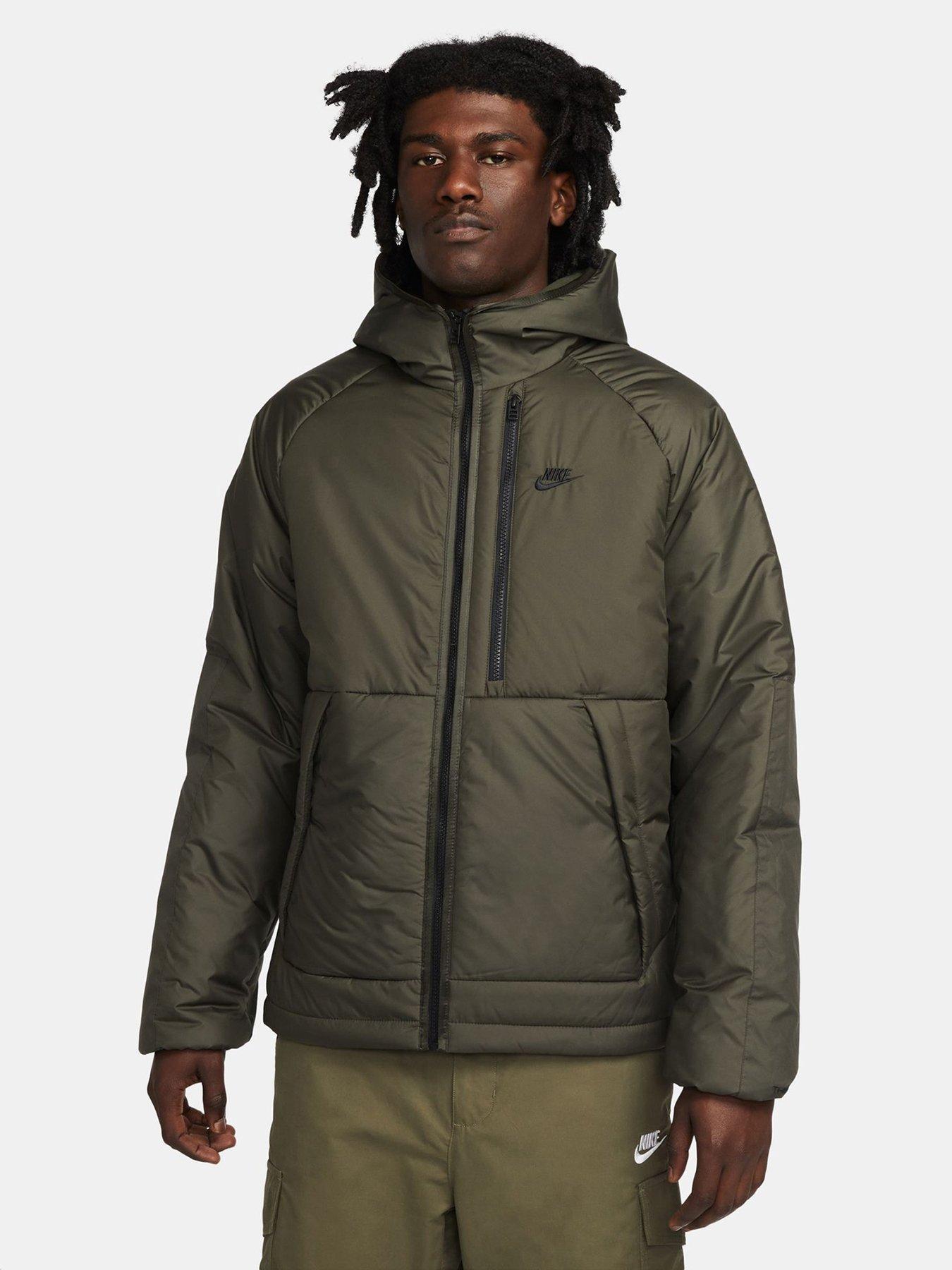 nike quilted zip front hooded jacket