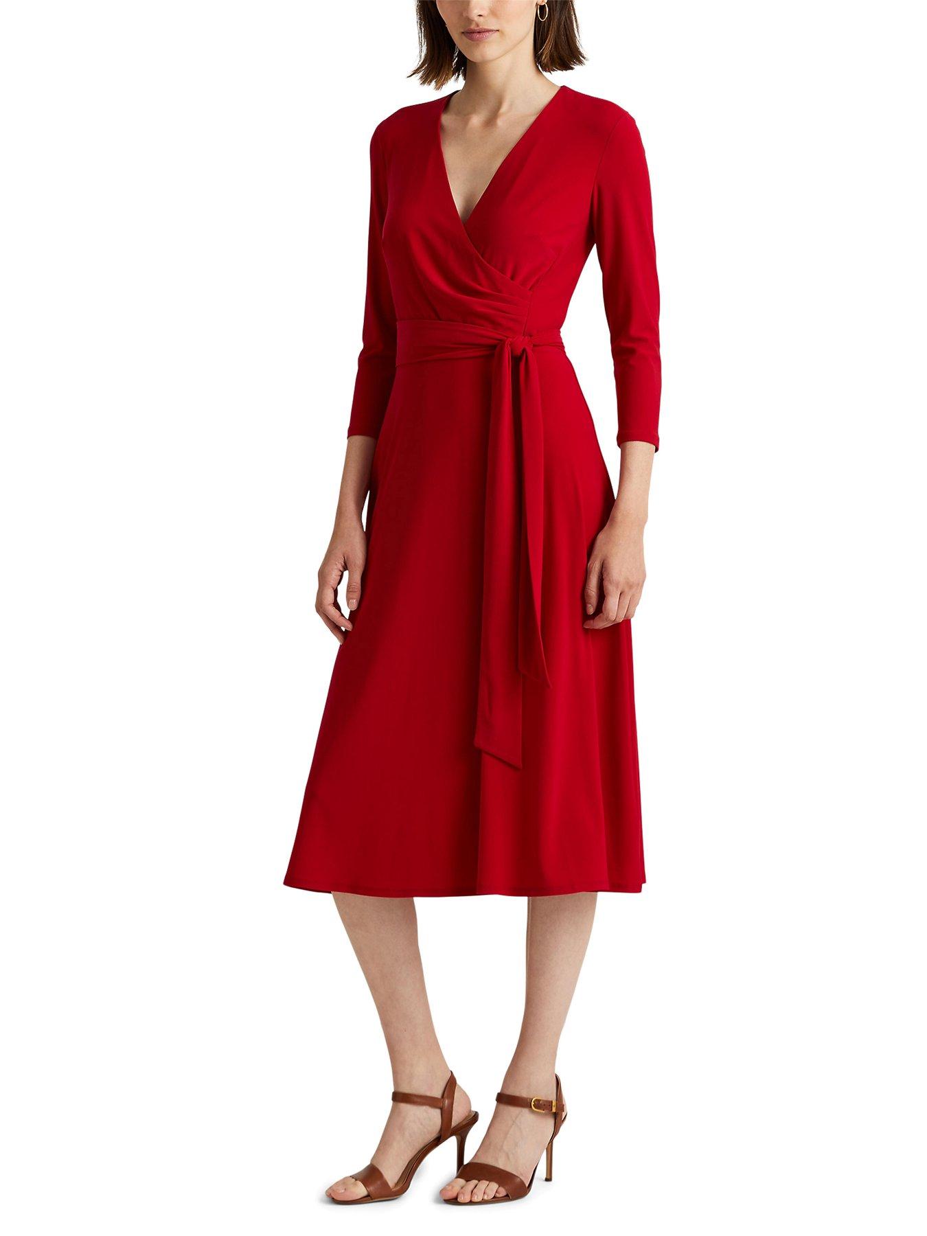 ralph lauren red dresses on sale