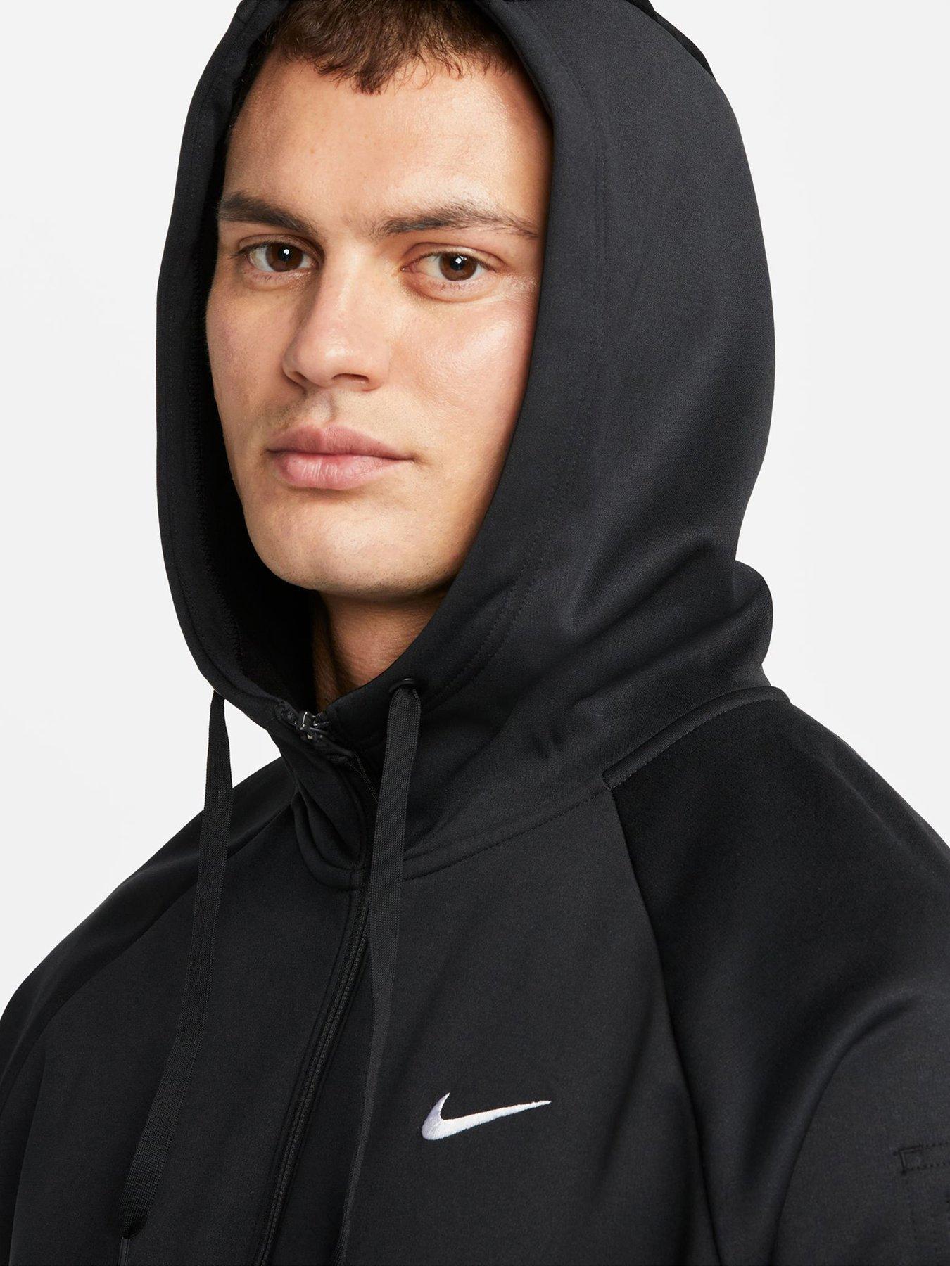 Nike Train Therma 1/4 Zip Overhead Hoodie - Black/White | Very.co.uk