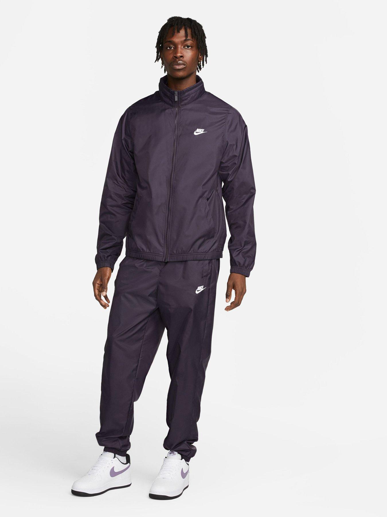 Nike NSW Lined Woven Tracksuit - Purple/White | very.co.uk