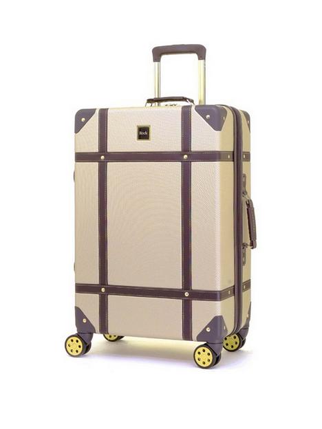rock-luggage-vintage-8-wheel-retro-style-hardshell-medium-suitcase-gold