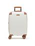  image of rock-luggage-carnaby-8-wheel-hardshell-cabin-suitcase-cream