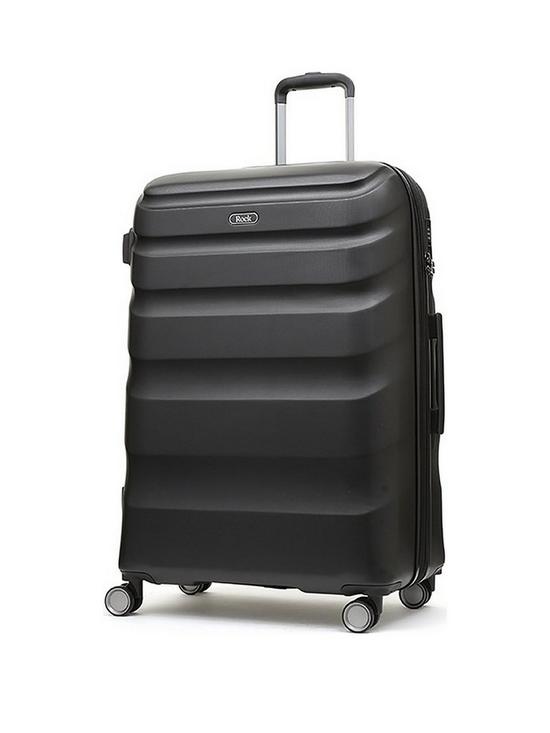 front image of rock-luggage-bali-8-wheel-hardshell-large-suitcase-black