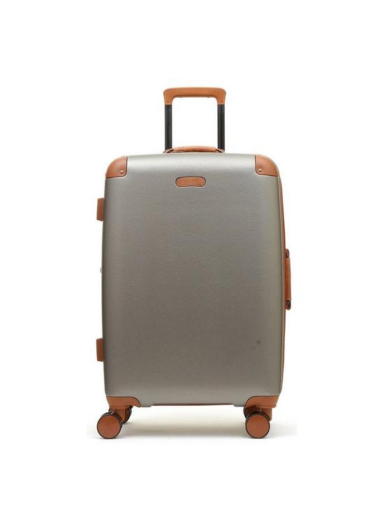 stillFront image of rock-luggage-carnaby-8-wheel-hardshell-medium-suitcase-platinum