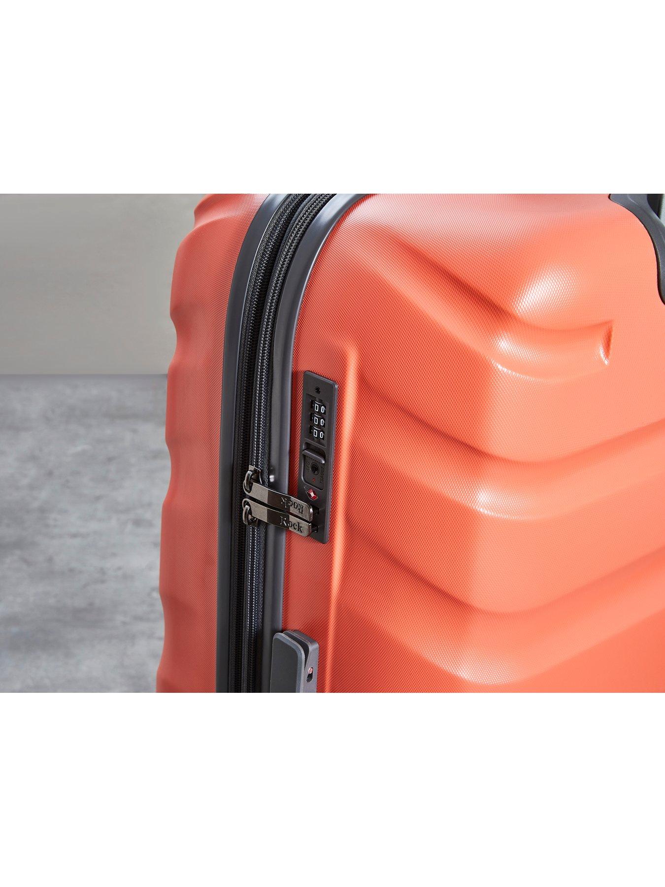Image 6 of 7 of Rock Luggage Bali 8 Wheel Hardshell Medium Suitcase - Coral