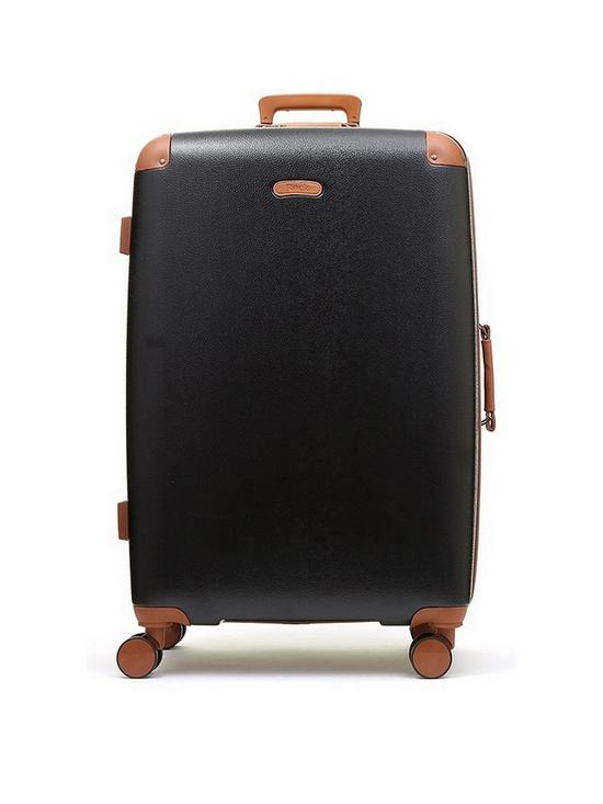 stillFront image of rock-luggage-carnaby-8-wheel-hardshell-large-suitcase-black