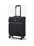  image of rock-luggage-jewel-4-wheel-soft-cabin-suitcase-black