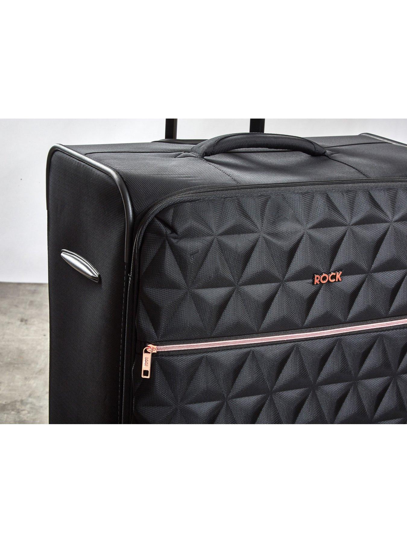Image 6 of 6 of Rock Luggage Jewel 4 Wheel Soft Medium Suitcase - Black