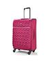  image of rock-luggage-jewel-4-wheel-soft-medium-suitcase-pink