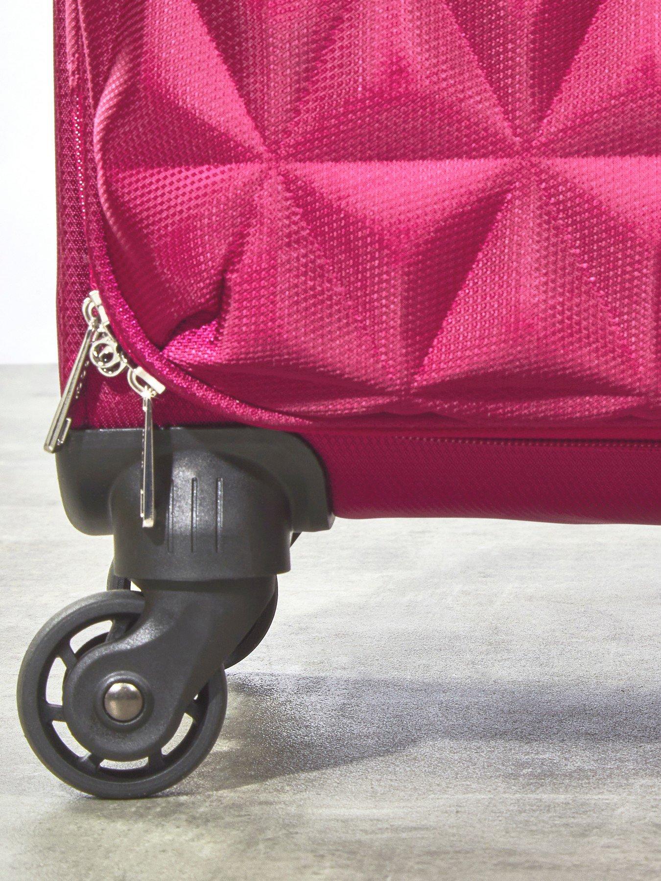 Image 4 of 6 of Rock Luggage Jewel 4 Wheel Soft Large Suitcase - Pink