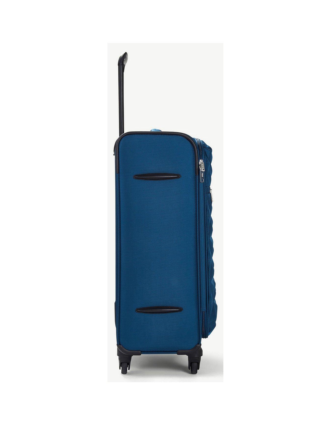 Image 2 of 6 of Rock Luggage Jewel 4 Wheel Soft Medium Suitcase - Blue