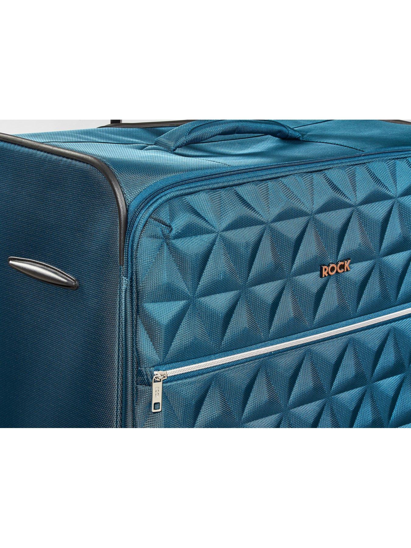Image 6 of 6 of Rock Luggage Jewel 4 Wheel Soft Medium Suitcase - Blue