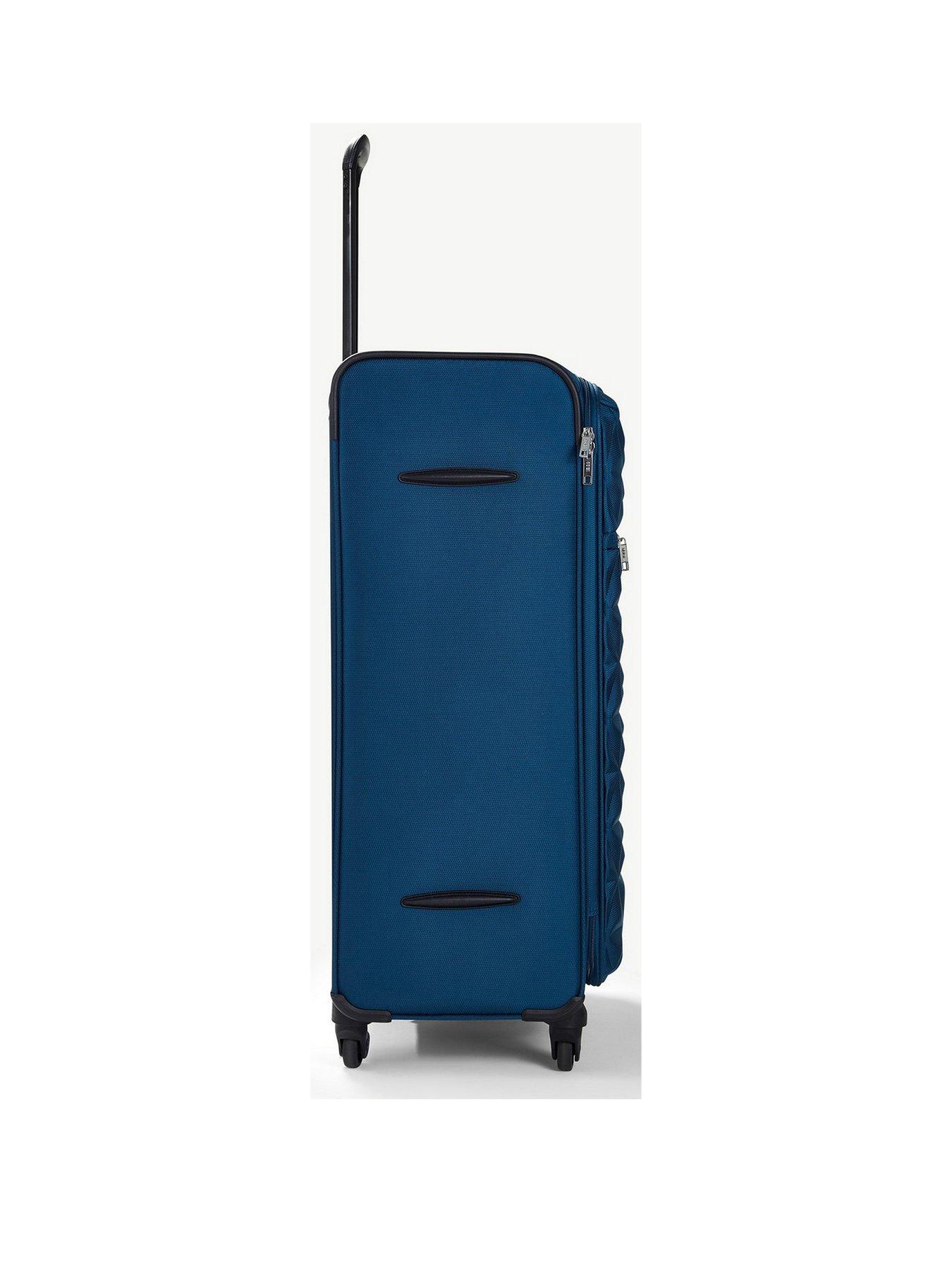 Image 2 of 6 of Rock Luggage Jewel 4 Wheel Soft Large Suitcase - Blue