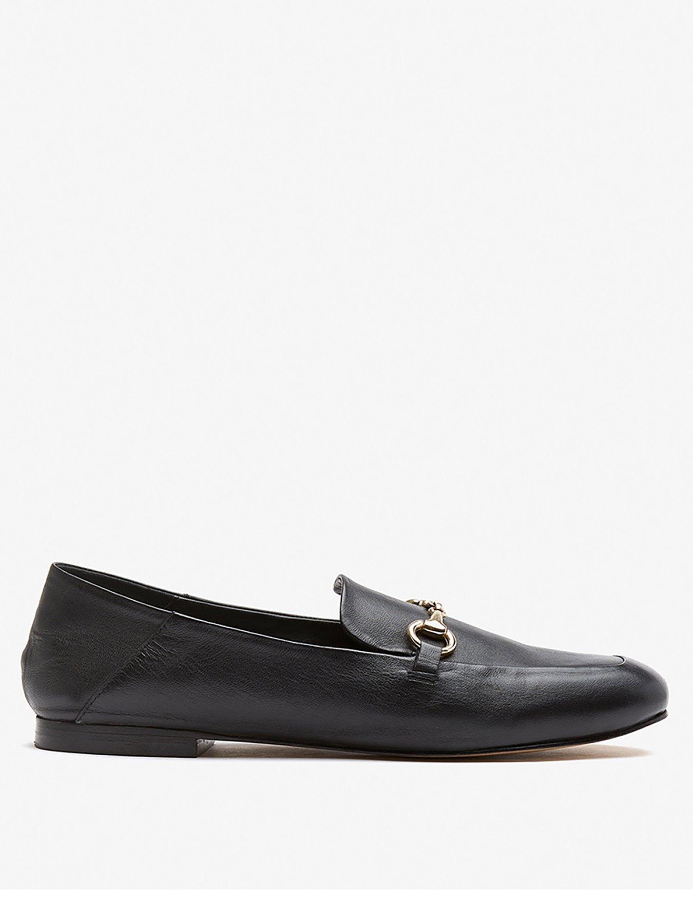 Mint Velvet Camille Black Leather Loafers