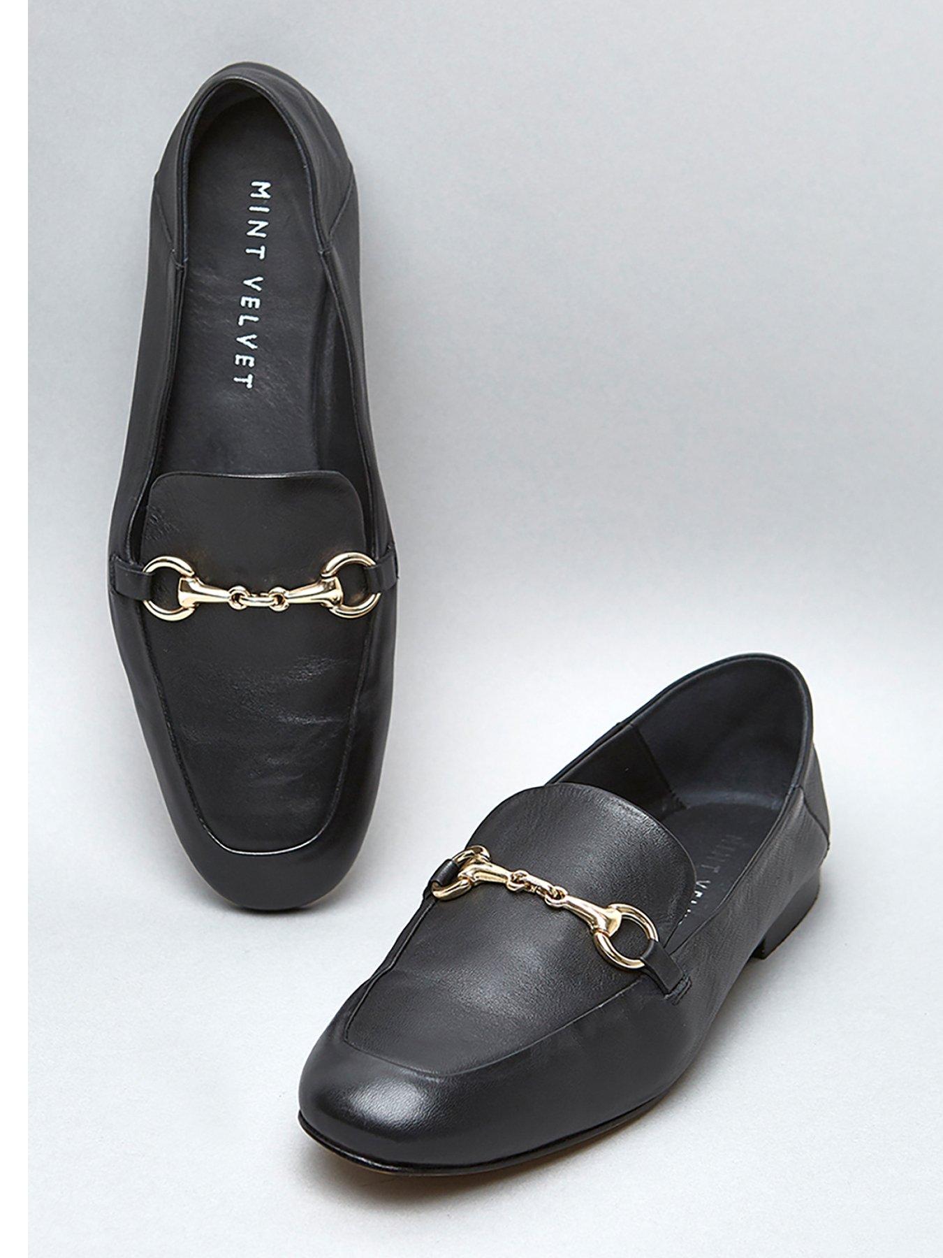 Camille Black Leather Loafer