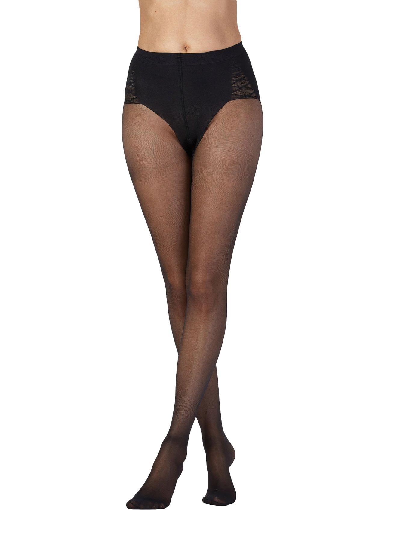 undefined 15 Denier Waist and Tummy Toner Tights - Black