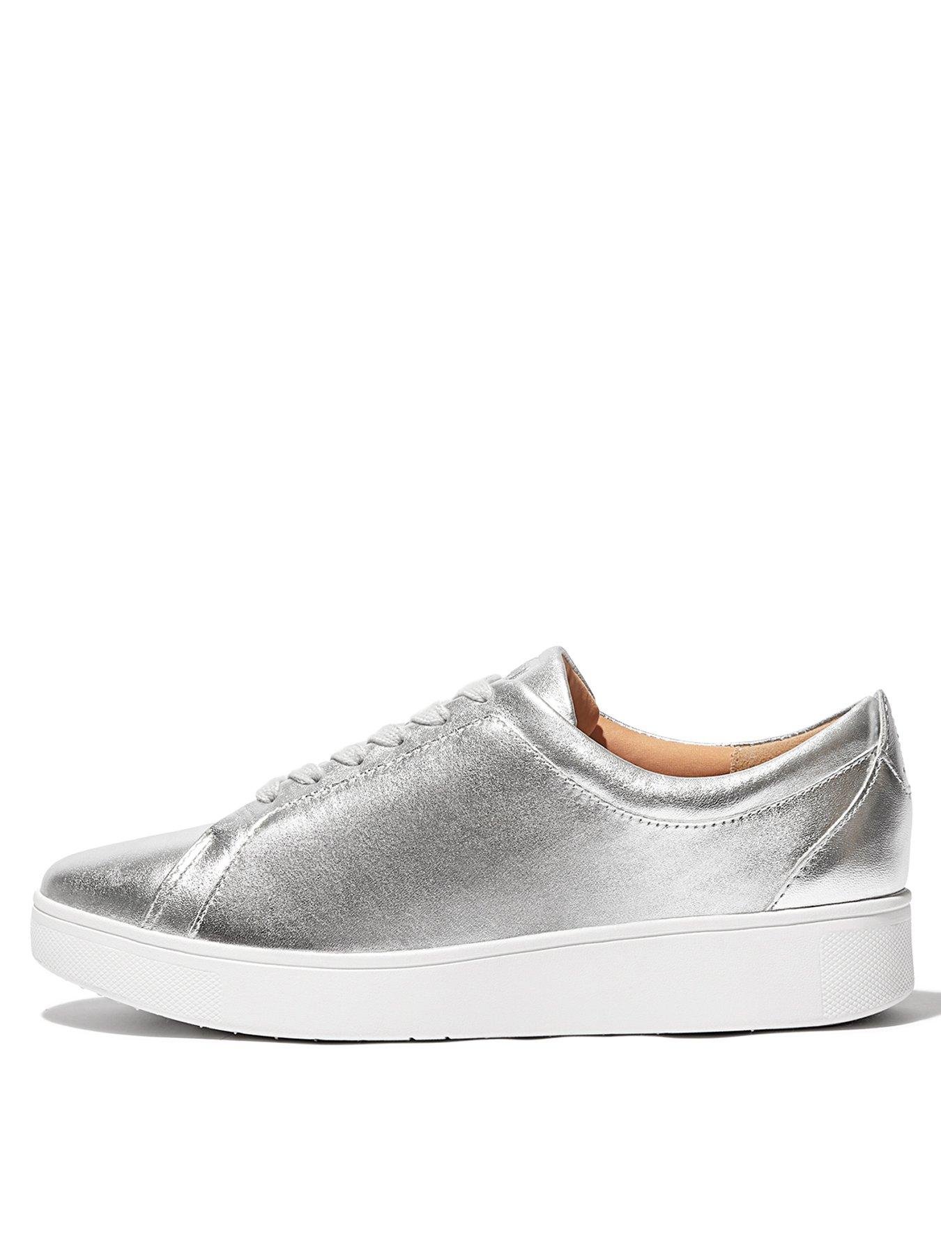 Womens sales silver trainers