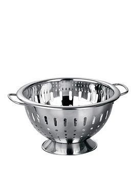 Product photograph of Premier Housewares Brushed Stainless Steel Colander from very.co.uk