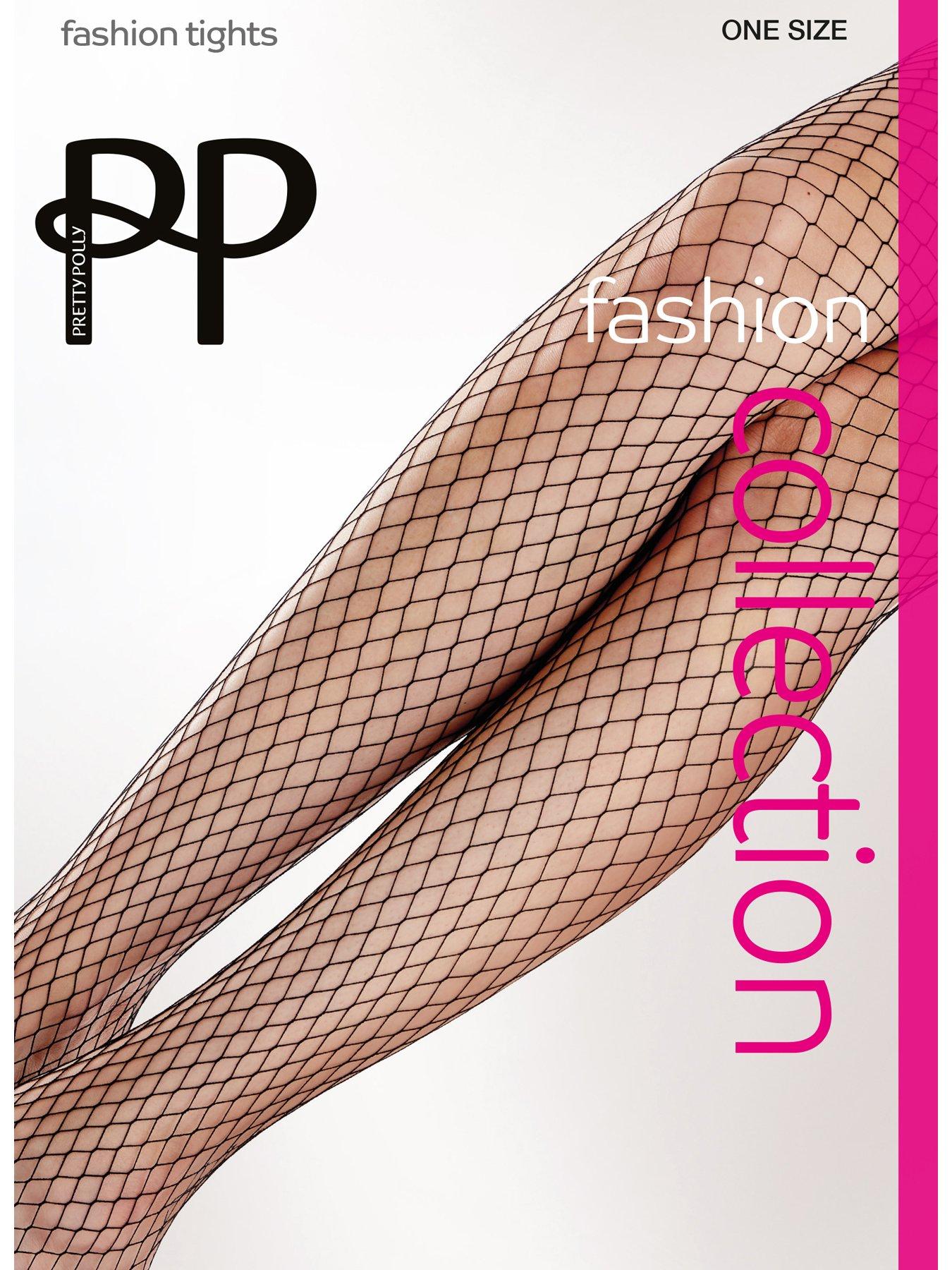 Pretty Polly Pretty Cool 15 Denier Open Gusset Tights - Large, 100% Nylon Sheer Tights (Sensation/Highlight)