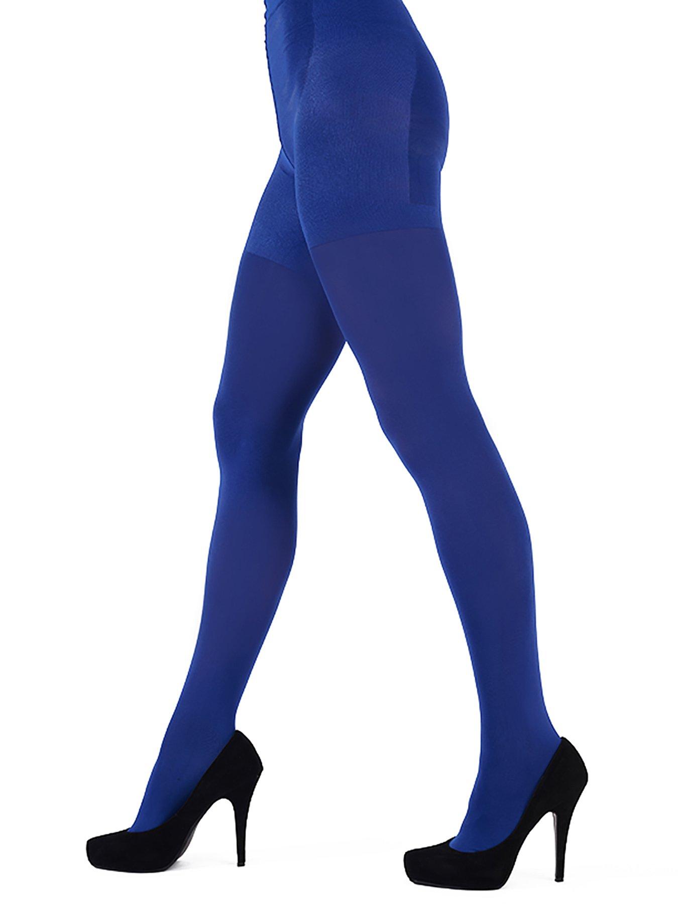 Pretty Polly 60D Coloured Opaque Tights - Blue