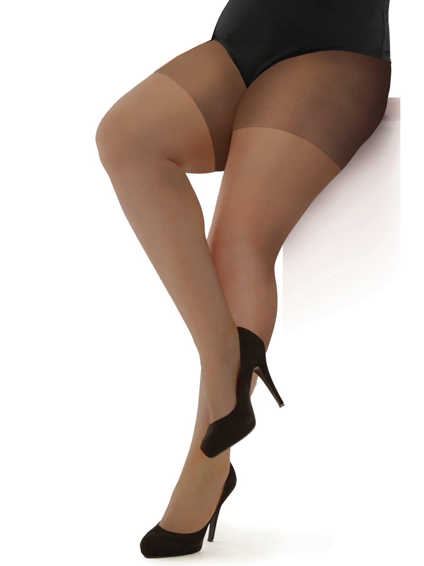Plus Size Thick Opaque 90 Denier Coloured Tights in XXXL Extra Large Wide  Fit UK