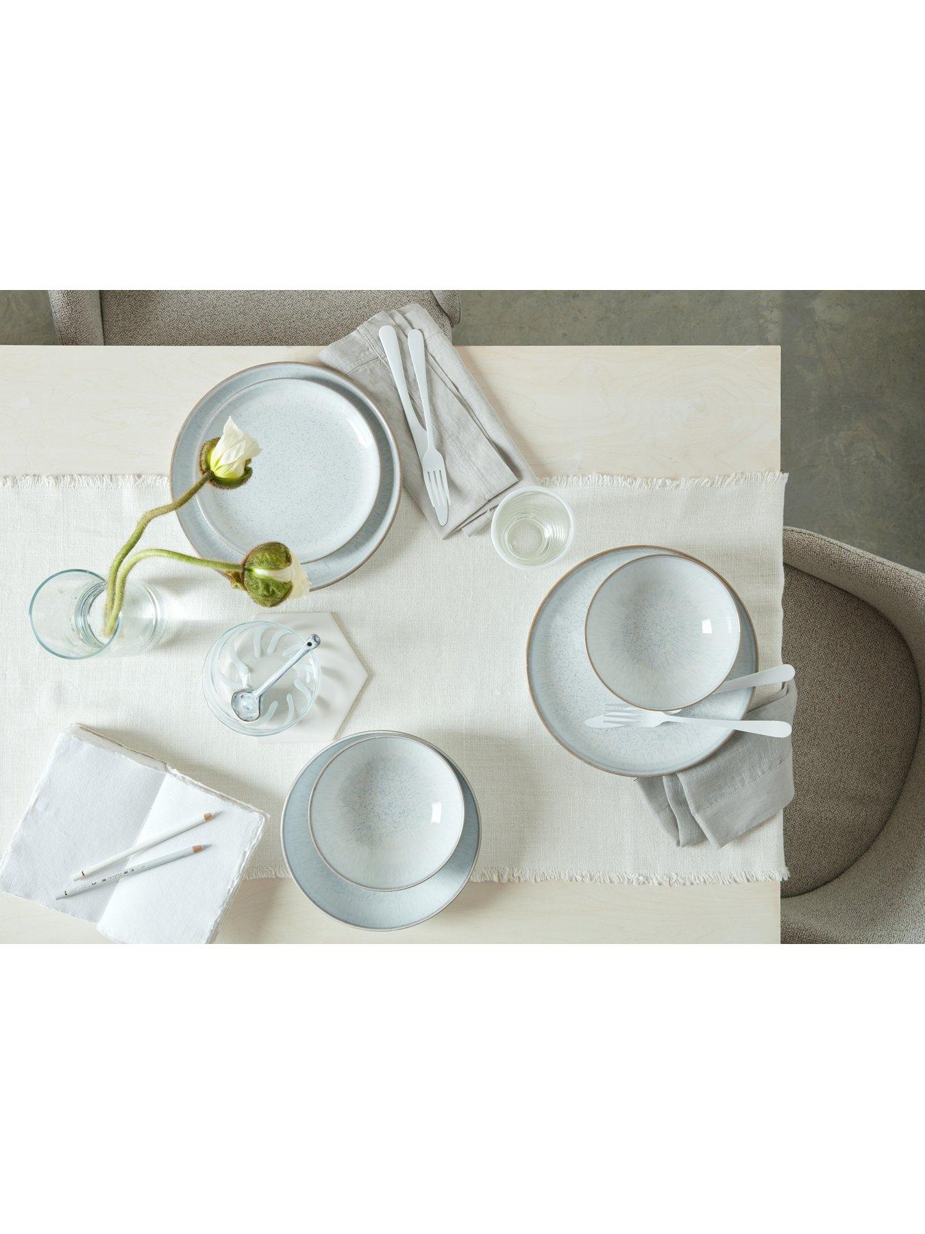 Denby White Speckle 12-Piece Dinner Set Very