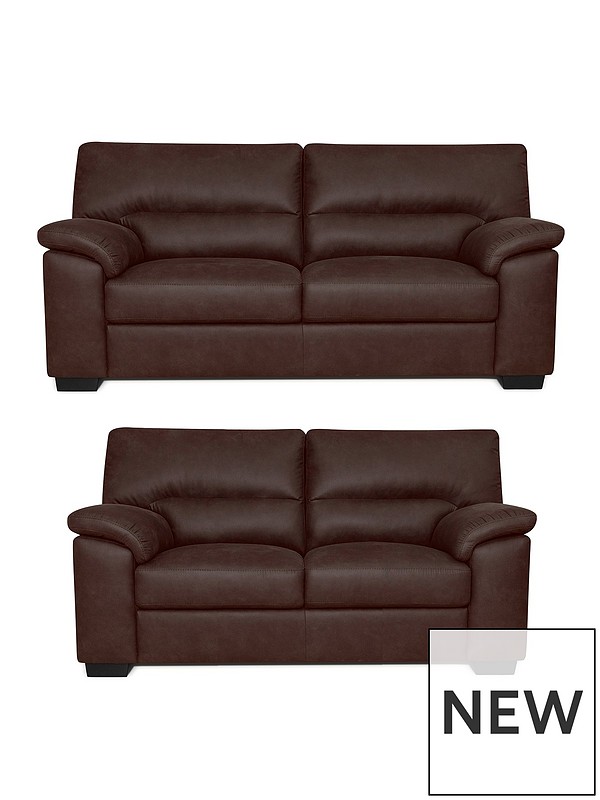 Danielle Faux Leather 3 Seater 2, Gray Faux Leather Sofa Set Uk