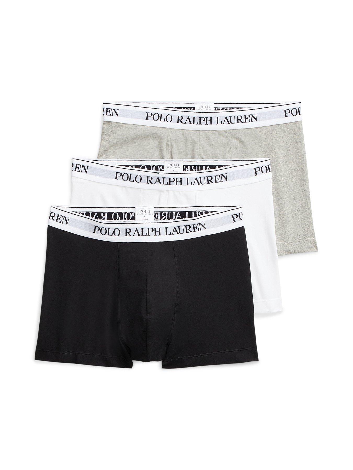 Polo Ralph Lauren 3 Pack Trunks - Grey/Black/White | very.co.uk