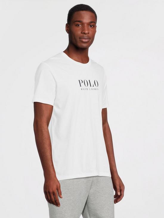 front image of polo-ralph-lauren-lounge-large-logo-t-shirt-white