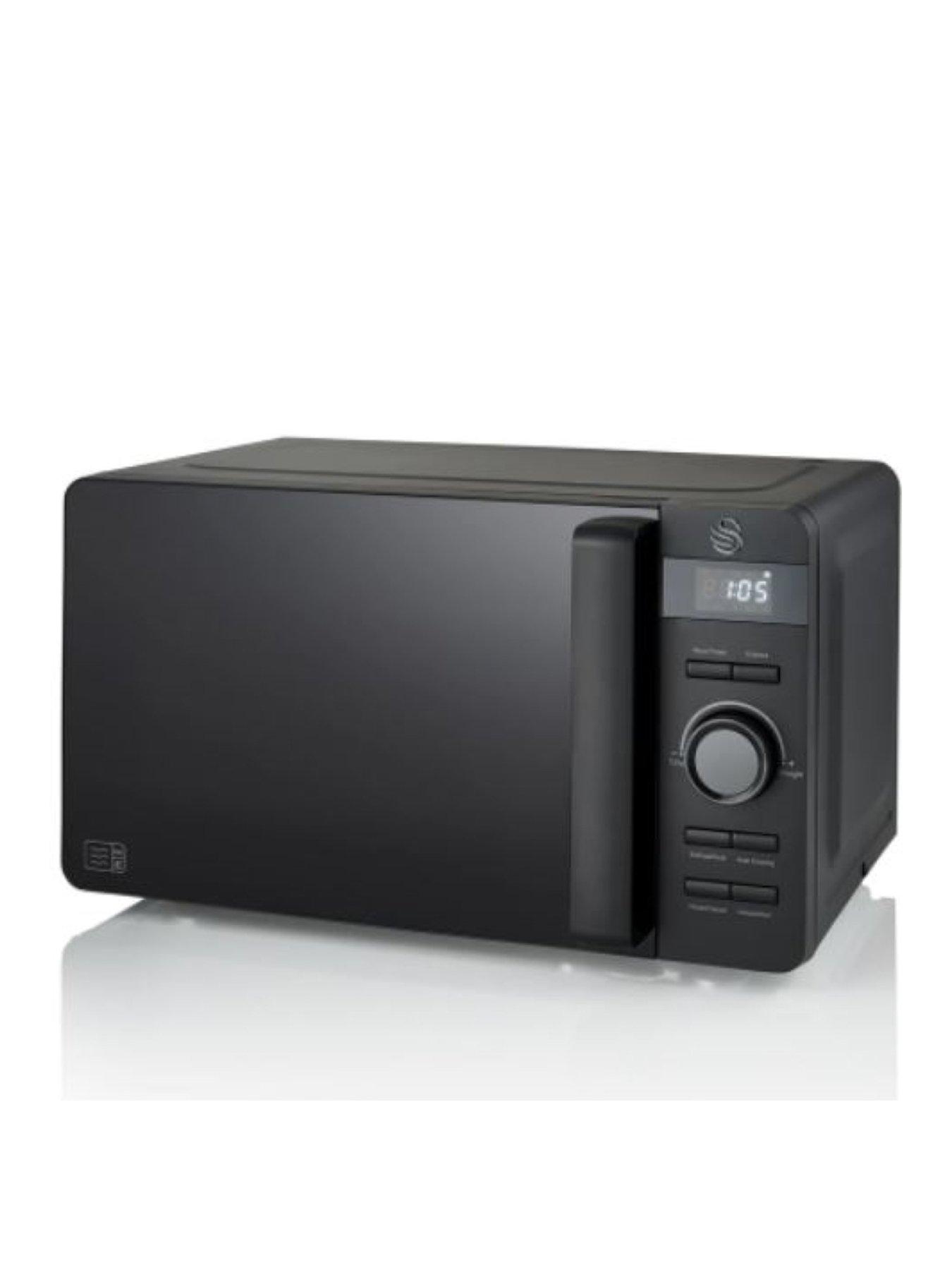 Product photograph of Swan Stealth 20l Digital Microwave - Black from very.co.uk
