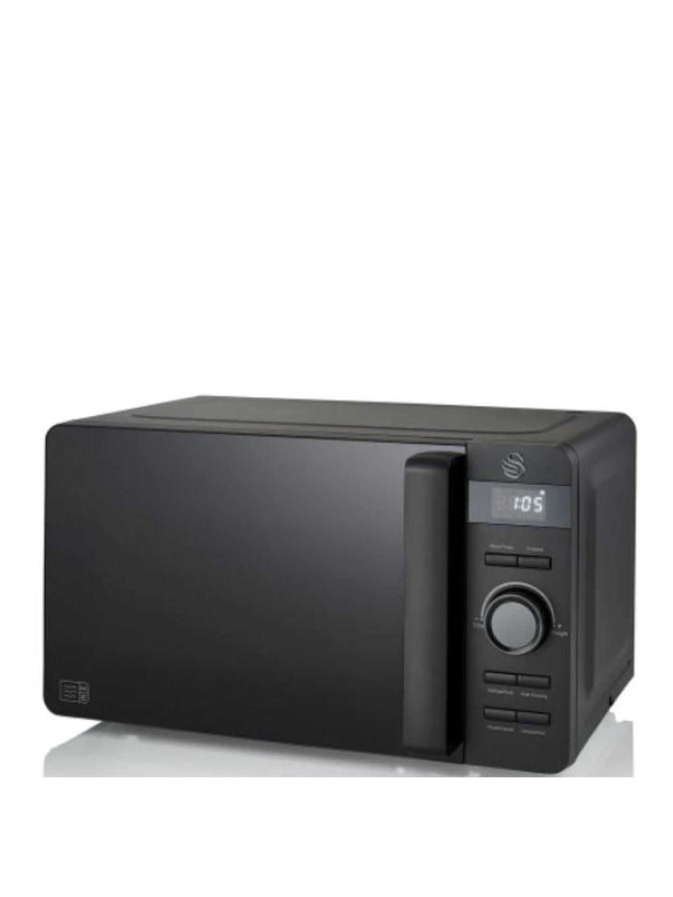 Product photograph of Swan Stealth 20l Digital Microwave - Black from very.co.uk